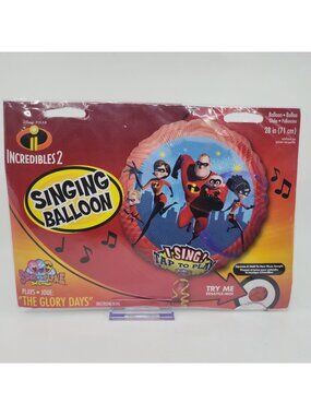 Disney The Incredibles 2 The Glory Days Singing Balloon Happy Birthday 28 in